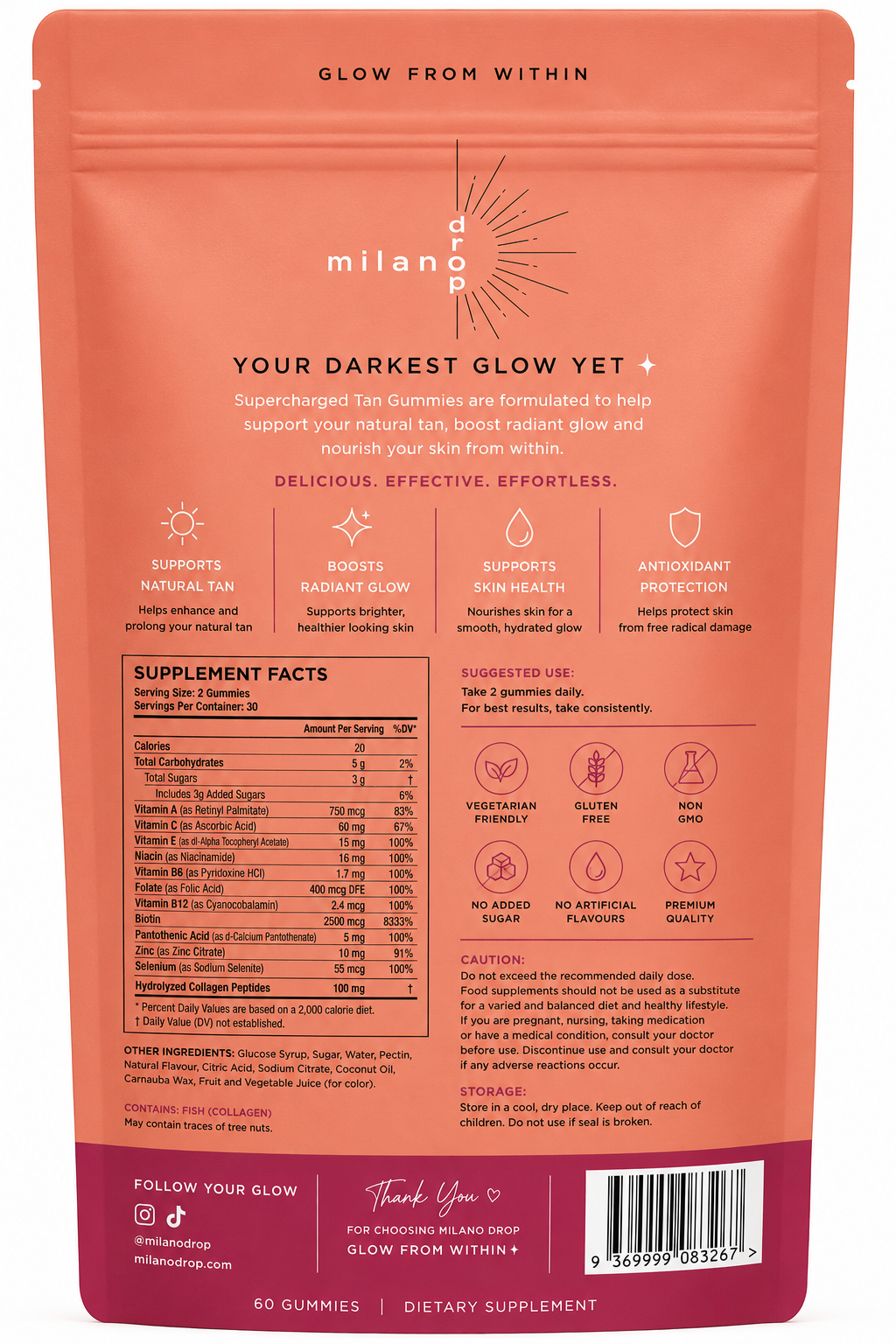 Ultra Dark Tanning Gummies (NEW! Preorder & SAVE - ETA 25TH JUNE)